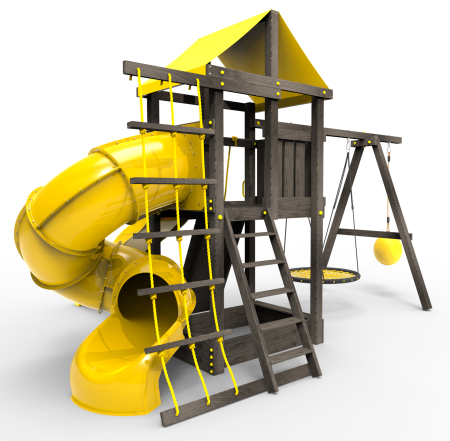 Детская площадка Пикник "Блэк" с винтовой трубой 6.1