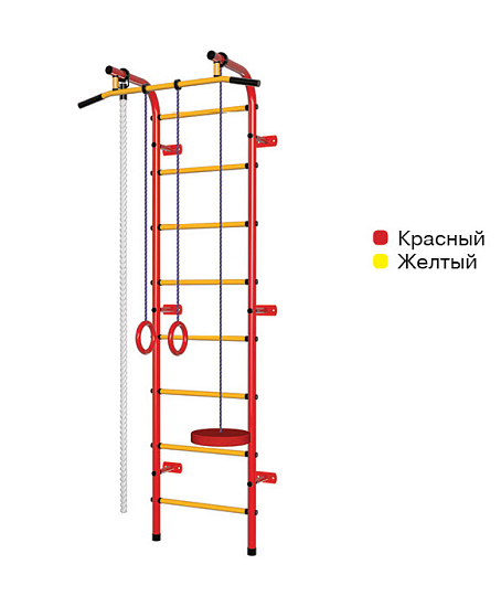 Детский спортивный комплекс ДСК "Пионер-с1н" (усиленый)(пристеночный) сине-желтый