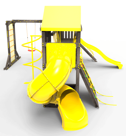 Детская площадка Пикник "Блэк" Кракен с винтовой трубой