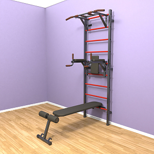 Шведская стенка «LittleSport» Graphite Pull-Up 3.0 красные ступени