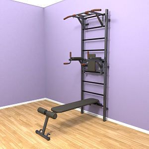 Шведская стенка «LittleSport» Graphite Pull-Up 3.0 черные ступени