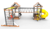 Детская площадка Пикник "Ультра А " Кракен с винтовой трубой