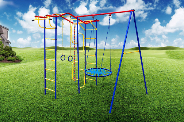 Детский спортивный комплекс для дачи Пионер "Вираж" (Гнездо 80М)