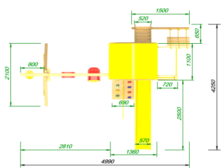 Детская площадка Пикник "Стандарт" с турником и шведской стенкой