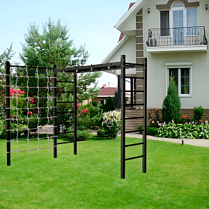 Уличная шведская стенка Sv Sport рукоход с комплектом турник прямой У5004 (Сетка)