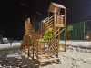 Зимняя деревянная горка "IgraGrad Snow Fox 12 м" с двумя скатами