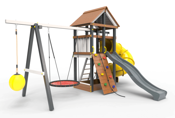 Детская площадка Пикник "Ультра А" с винтовой трубой 6.1