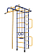 Детский спортивный комплекс ДСК "Пионер-3" 3-х опорный синий-желтый