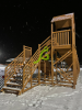 Зимняя деревянная горка "IgraGrad Snow Fox 12 м" с двумя скатами