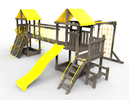 Детская площадка Пикник "Блэк" Кракен с винтовой трубой