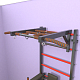 картинка Шведская стенка "LittleSport" Long 2.0 (черный*красный) от магазина Лазалка