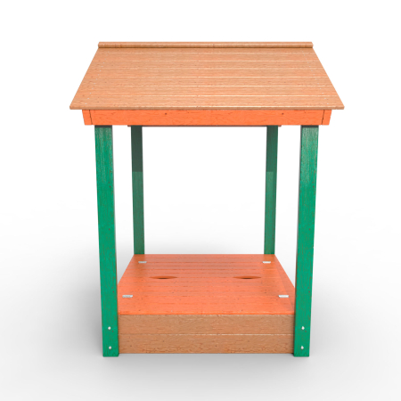 картинка Детская деревянная песочница с крышей "Вега" от магазина Лазалка