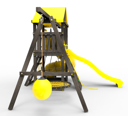 Детская площадка Пикник "Блэк" с винтовой трубой 6.1